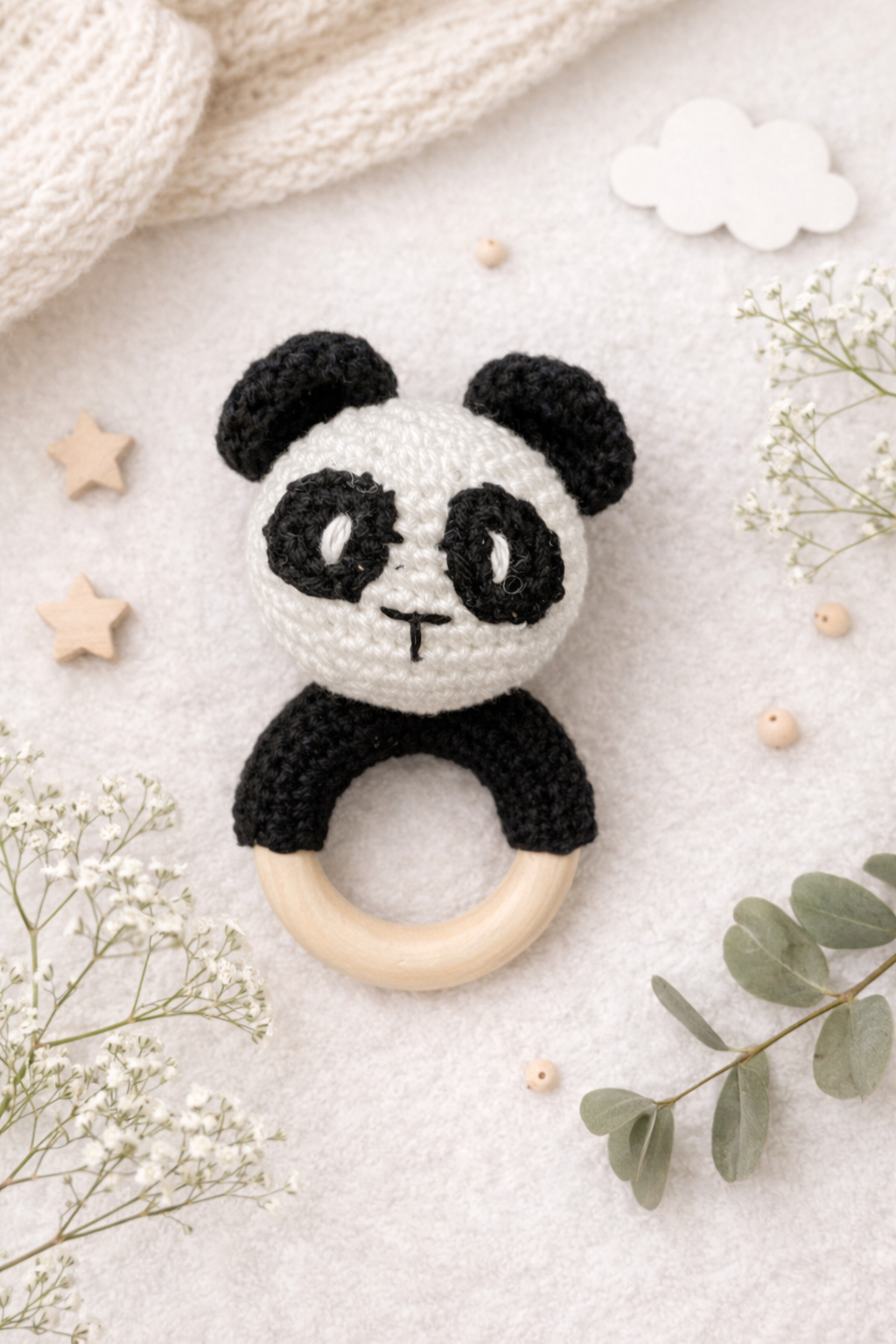 Tutoriel crochet / Hochet panda français / english