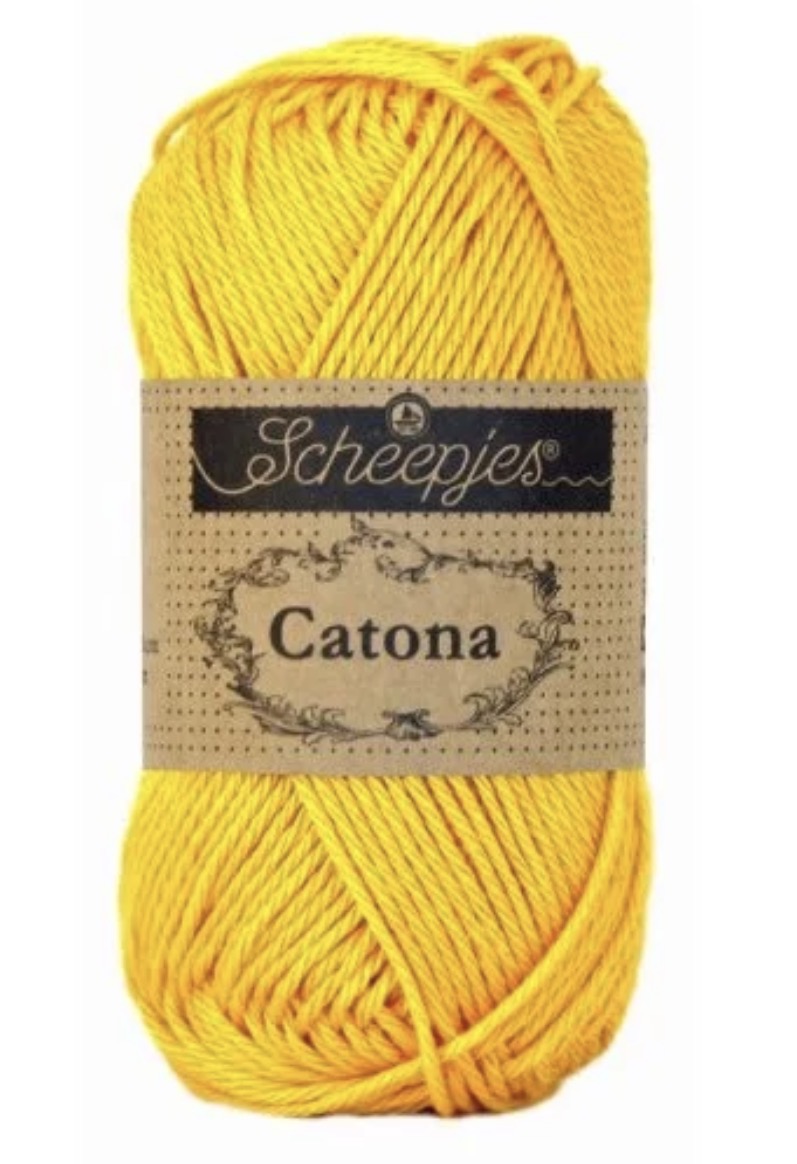 Catona 50g / 208 Yellow gold / Coton premium pour crochet et amigurumi