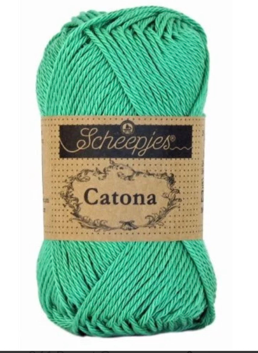 Catona 50g / 241 Parrot green / coton premium pour crochet et amigurumi
