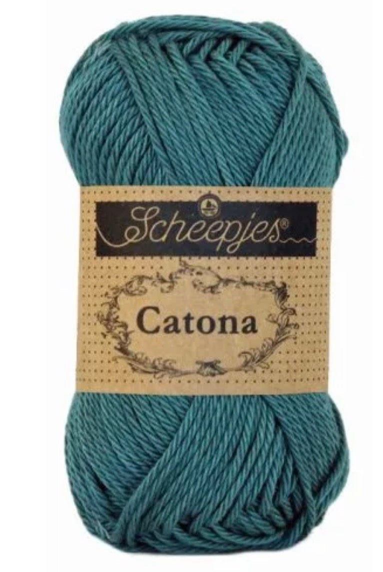 Catona 50g / 391 Deep océan green / Coton premium pour crochet et amigurumi