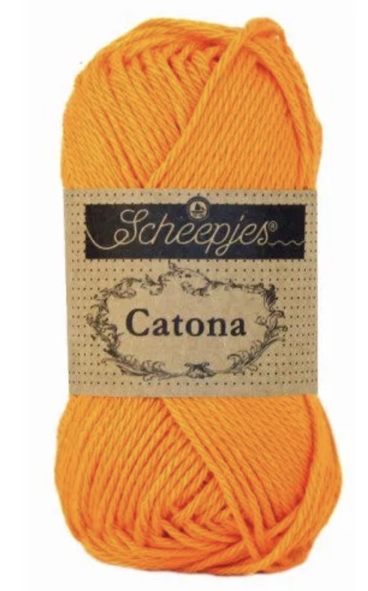 Catona 50g / 281 Tangerine / Coton premium pour crochet et amigurumi