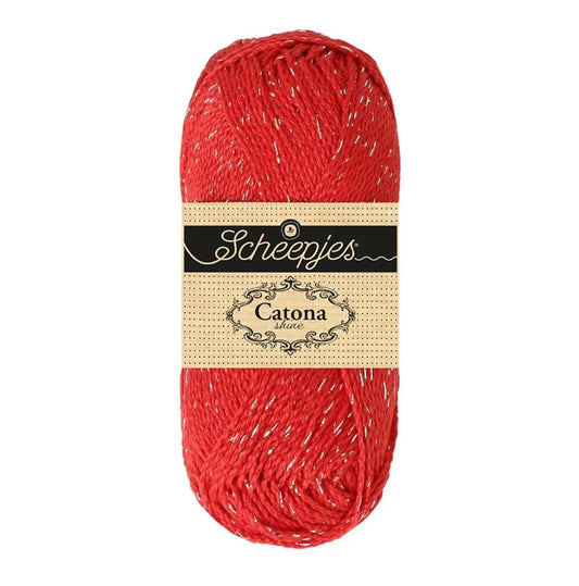 Catona shine 50g / 115 Hot red silver