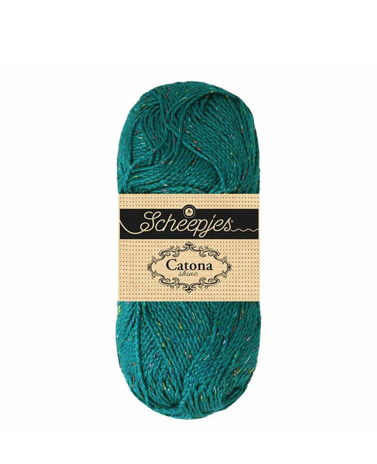 Catona shine 50g / 401 Dark teal rainbow
