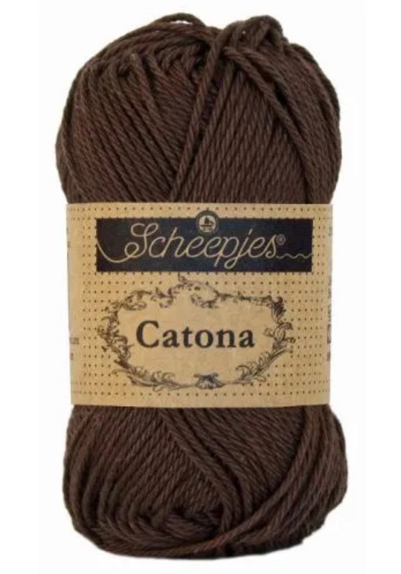 Catona 50g / 162 Black coffee / coton premium pour crochet et amigurumi