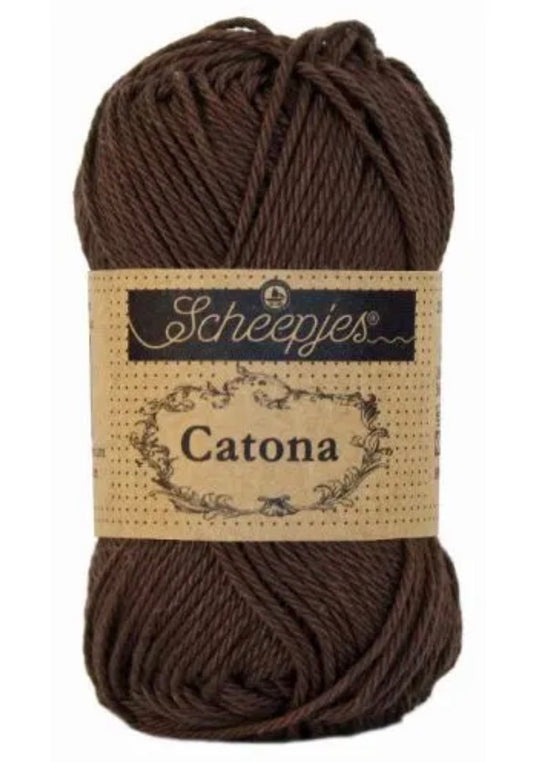 Catona 50g / 162 Black coffee / coton premium pour crochet et amigurumi