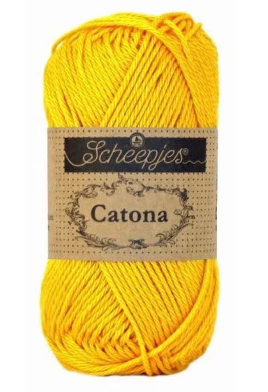 Catona 50g / 208 Yellow gold / Coton premium pour crochet et amigurumi
