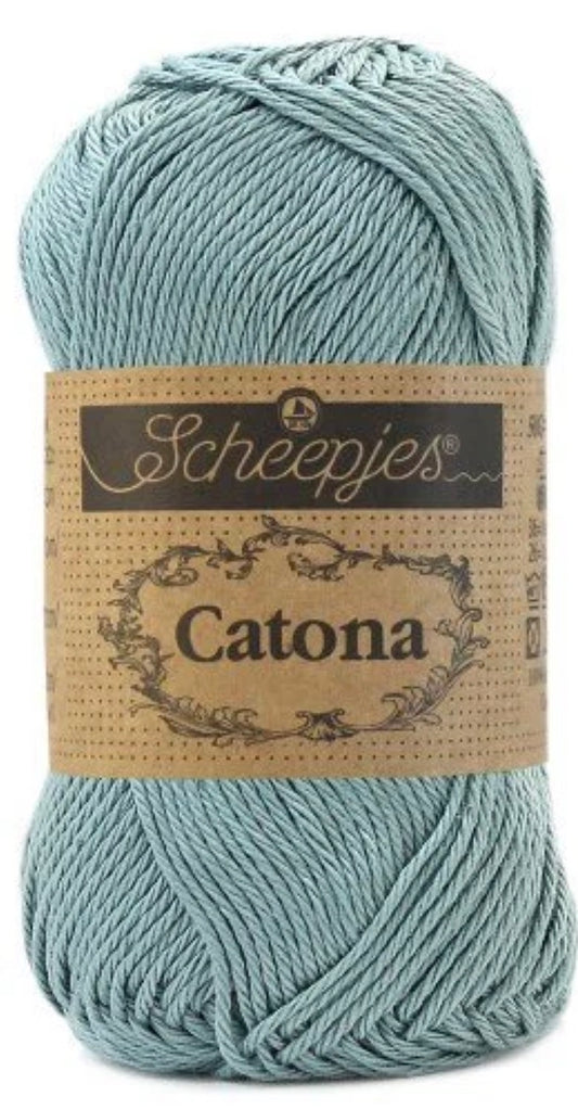 Catona 50g / 528 Silver blue / Coton premium pour crochet et amigurumi