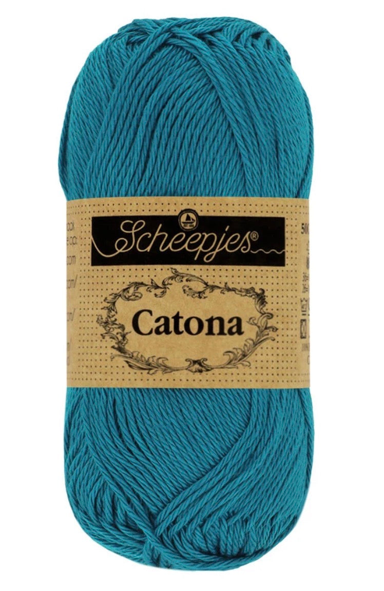 Catona 50g / 400 Pétrole blue / coton premium pour crochet et amigurumi
