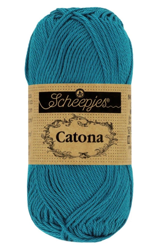 Catona 50g / 400 Pétrole blue / coton premium pour crochet et amigurumi