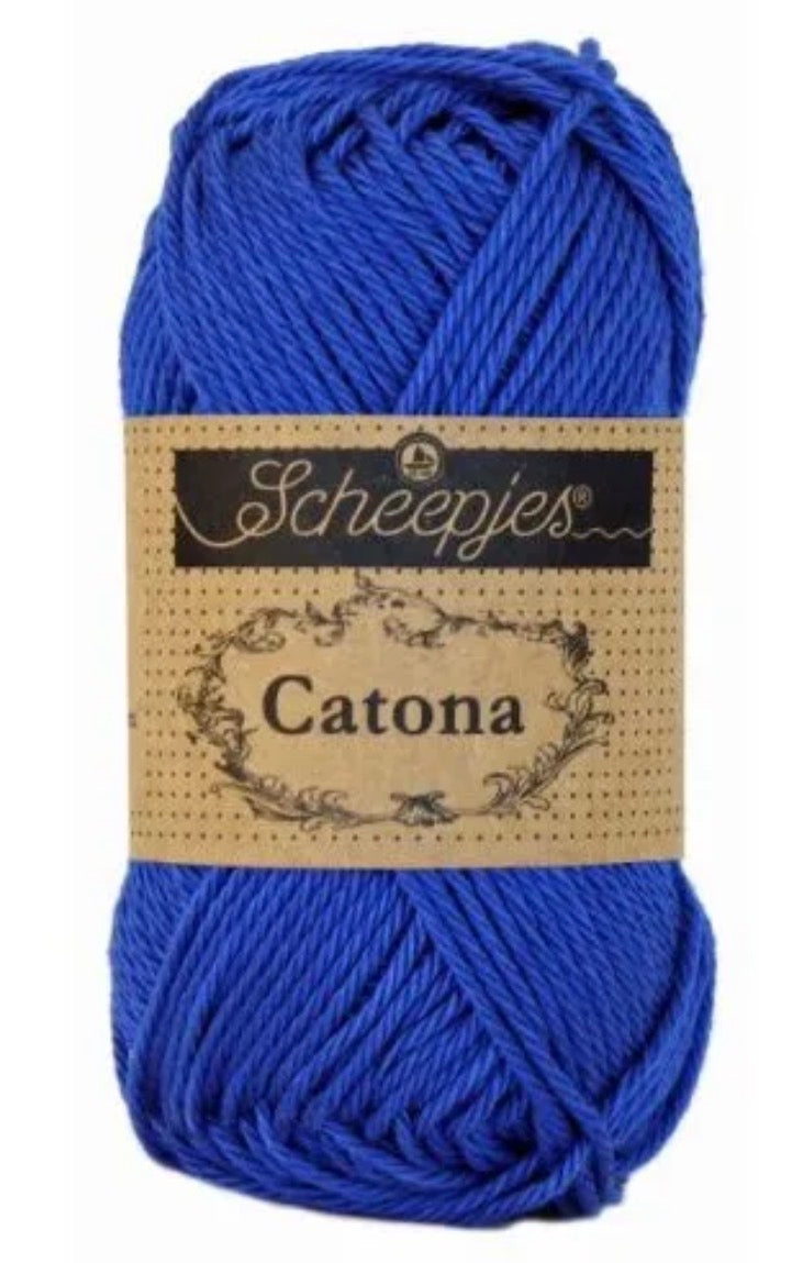 Catona 50g / 201 Electric blue / coton premium pour crochet et amigurumi