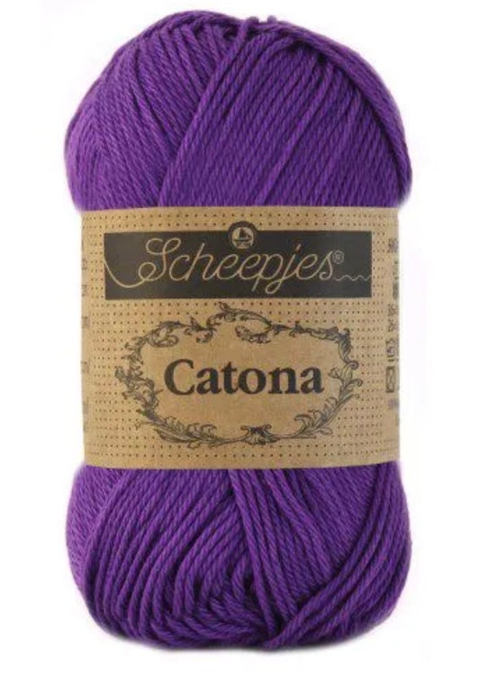 Catona 50g / 521 Deep violet / Coton premium pour crochet et amigurumi