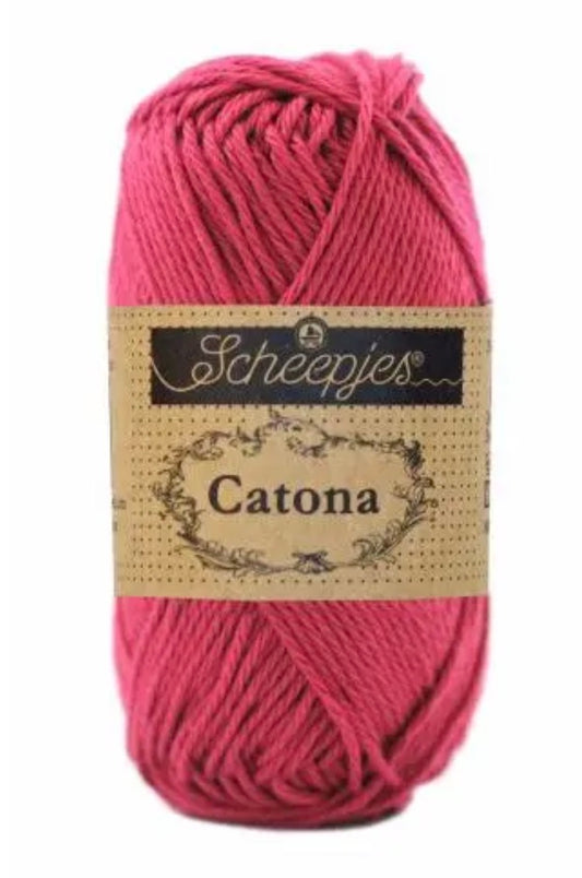 Catona 50g / 413 Cherry / Coton premium pour crochet et amigurumi