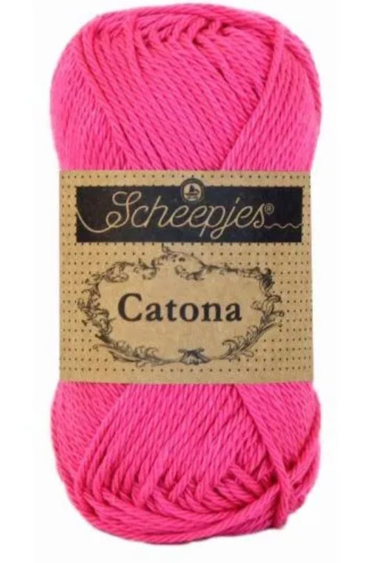 Catona 50g / 114 Shocking pink / coton premium pour crochet et amigurumi