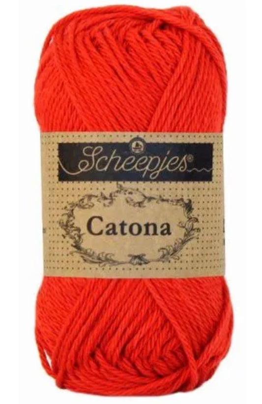 Catona 50g / 115 Hot red / Coton premium pour crochet et amigurumi