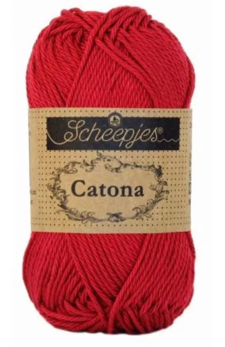 Catona 50g / 192 Scarlet / Coton premium pour crochet et amigurumi