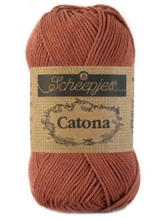 Catona 50g / 504 Brique red / Coton premium pour crochet et amigurumi