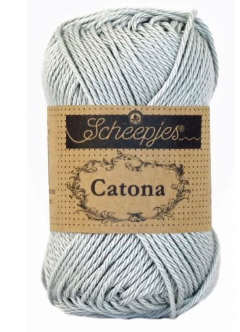 Catona 50g / 172 Light silver / Coton premium pour crochet et amigurumi